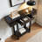 Sleek Entryway Console Table with Storage Drawer and Floating Shelf – Wooden Frame Minimalist Design