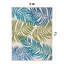 Tapis bleu / vert / beige en nylon à motif floral Concetta-29594905