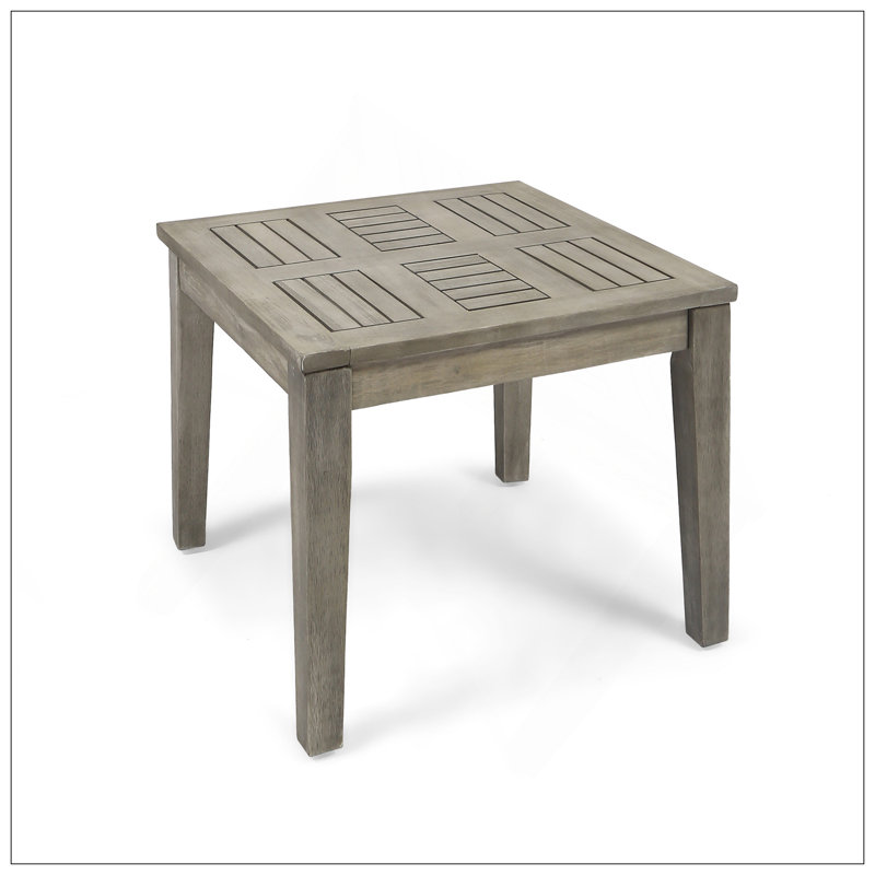 Table d'appoint en bois Hampton, Gris