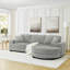 Canapé-lit modulaire rembourré en velours Corduroy-1053902275