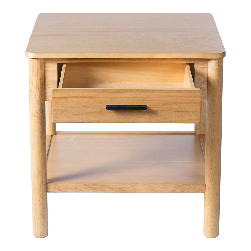 Table de bout K / D avec 1 tiroir, couleur naturelle