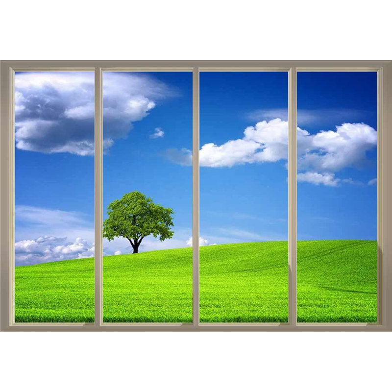 View Through Sliding Doors Peel & Stick Border, 100" L x 144" W