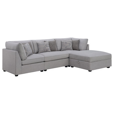 Lafayette Grey 4-Piece Upholstered Sectional Sofa