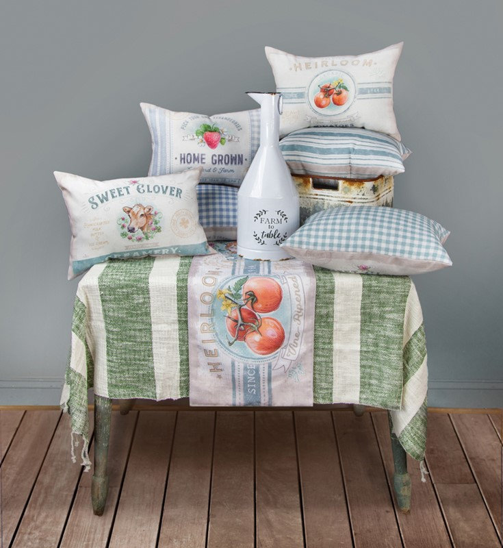 Jeté en coton manuel 50 po x 60 po vert Woodworkers & Weavers