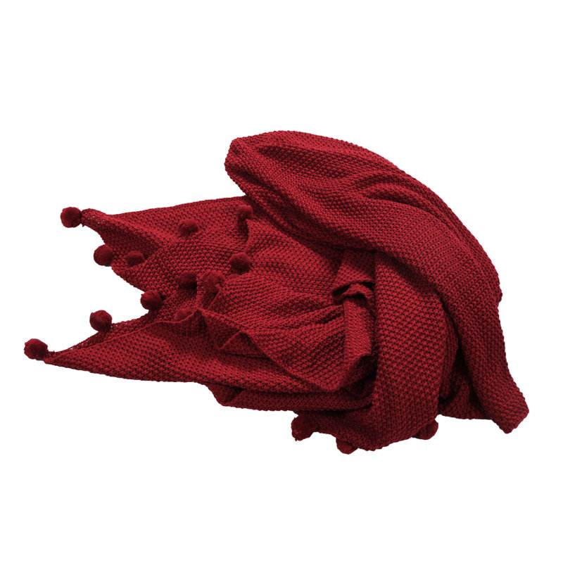 Jeté 100% coton, Rouge