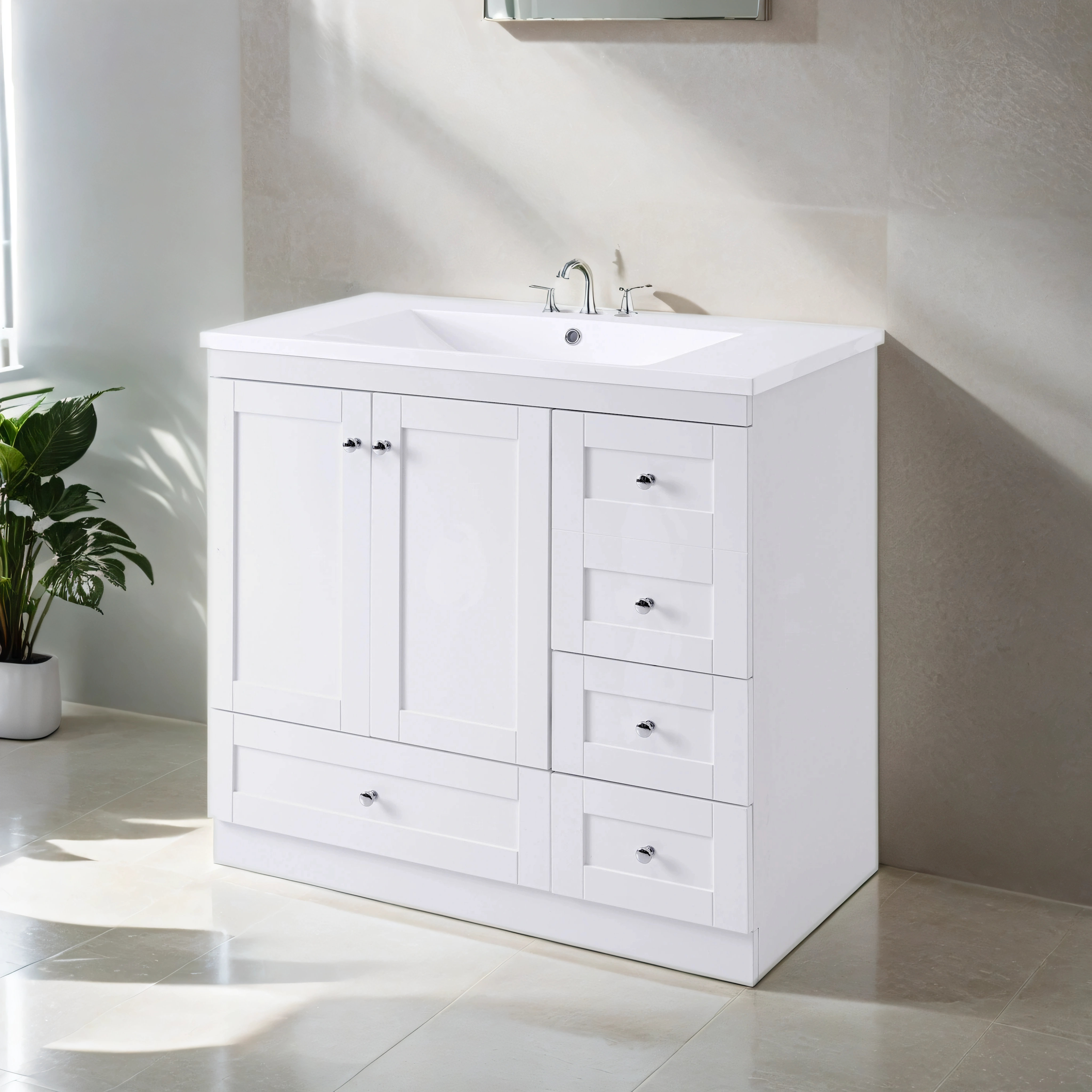 Winston Porter Altura 36'' Single Bathroom Vanity with Resin Top | Wayfair