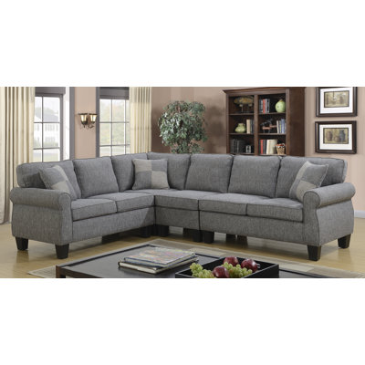 Upholstered L-Shaped Sectional Symmetrical