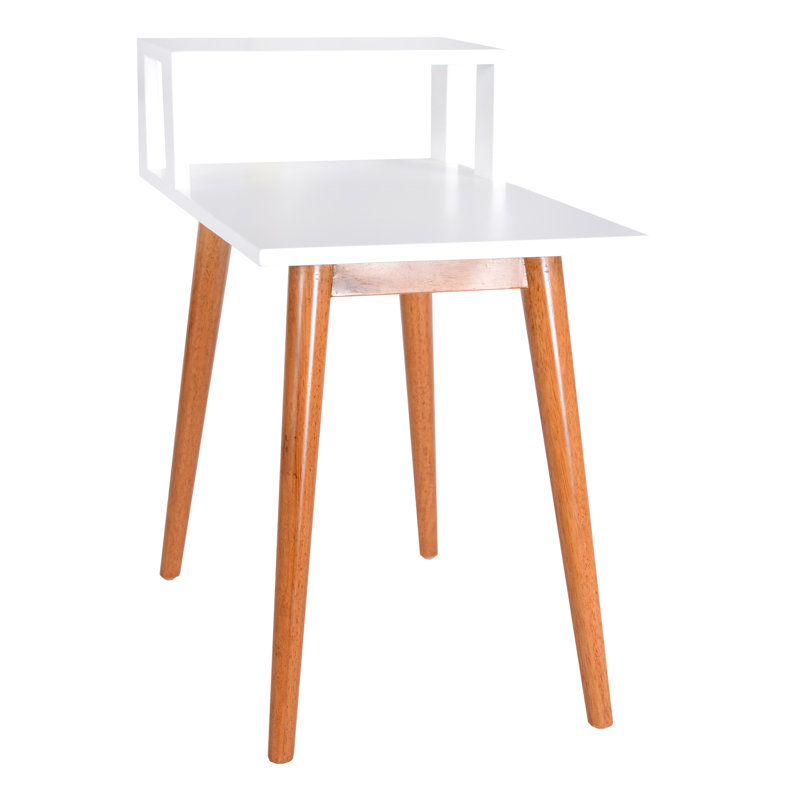Solid Wood End Table, White