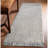 Monroe Solid & Striped Textured Ivory Ultra Soft High-Low Shag Rug-64153605