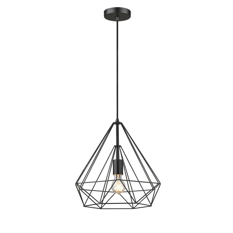 Angus 1 - Light Single Pendant, Matt Black