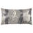 Grey Silver Metallic Abstract Pattern Lumbar Pillow