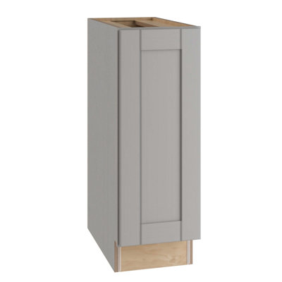 Gallery Express Haven Plywood Assembled 9 in W x 24 in D x 34.5 in H Full Height Door Base Kitchen Cabinet Left in Cloud