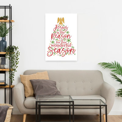 Jesus is the Reason Tree 1 Piece Wrapped Canvas Wall Art