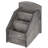 Rustic Dark Grey Wooden Media Caddy With 3 Compartments For Home Organization