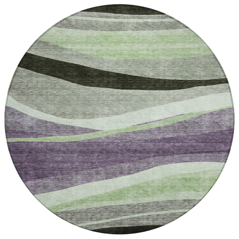 Tapis mauve lavable intérieur / extérieur Athena , 8 pi x 8 pi