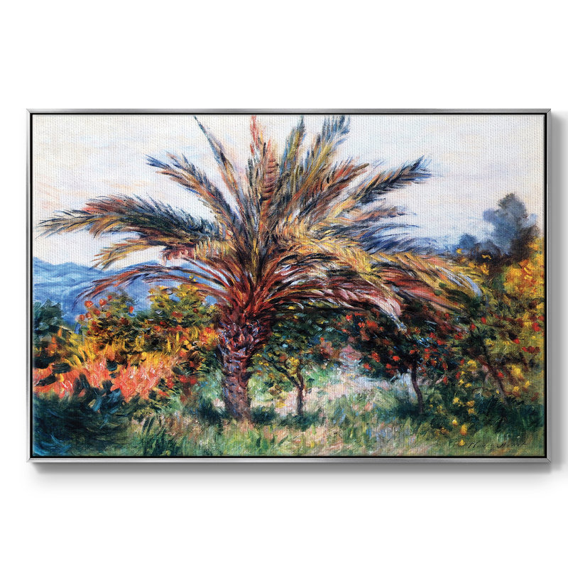 Palmier à Bordviera, 1884, reproduction d'art sur toile, H 27 po x l 41 po x P 2 po, Argent
