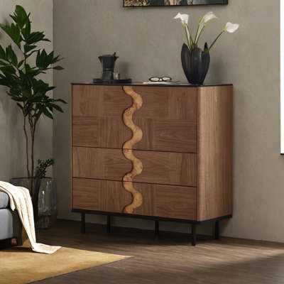 Wooden sofa side cabinet multi-functional accent