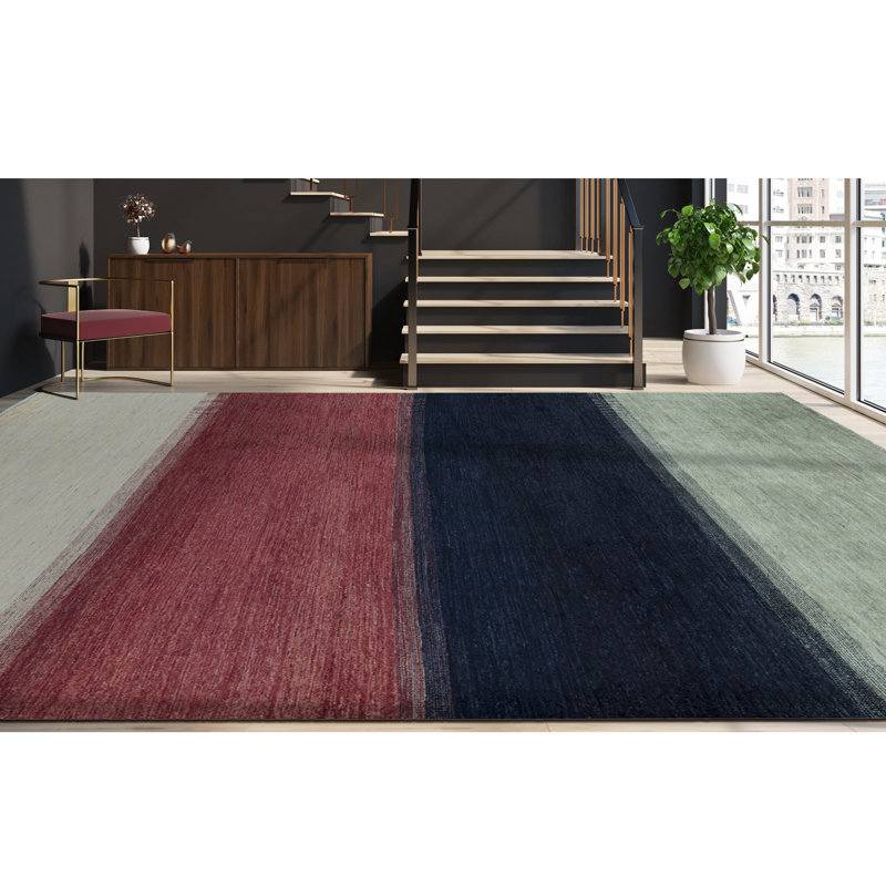 Pakistan Gabeh Wool Striped Area Rug