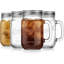 Set of 4 Original Mason 16oz Retroware Glass Mug With Lid