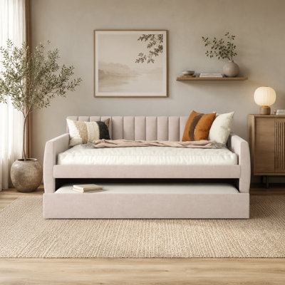 Keval Full Size Upholstered Daybed with Trundle