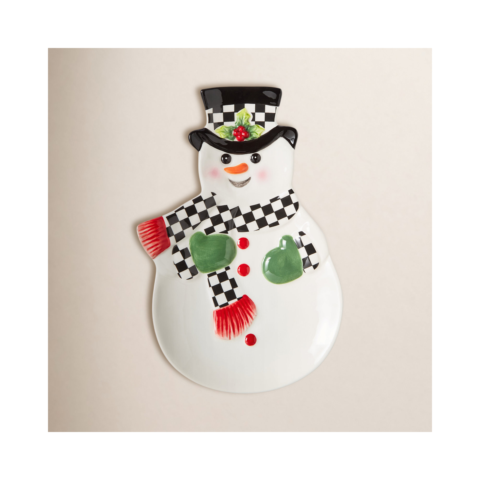 Christmas Tree SNOWMAN DISH