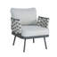 Ensemble de conversation 4 pièces Mariano Steel - 1 causeuse + 2 chaises + table-130377214