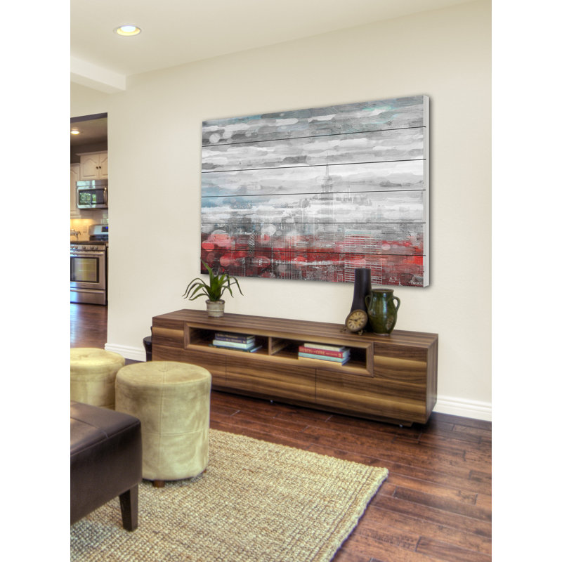 « satellite vision » par parvez taj,, photographie non encadrée sur bois, H 24 po x l 36 po x P 1,5 po