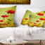 Coussin lombaire floral sur fond grunge