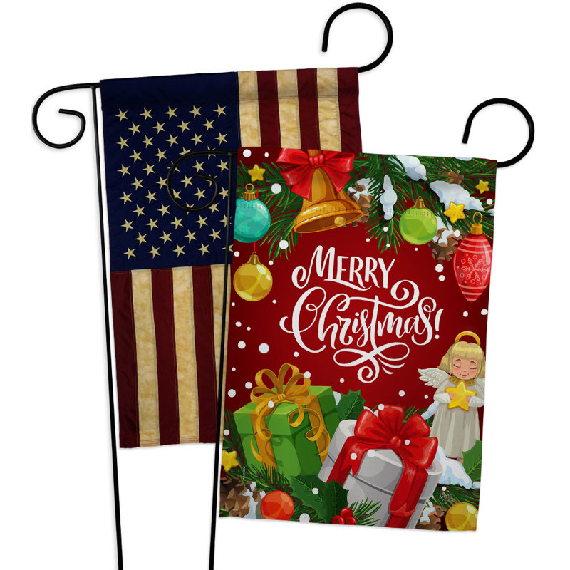 Double Sided 18.5'' H x 13'' W Polyester Christmas Garden Flag