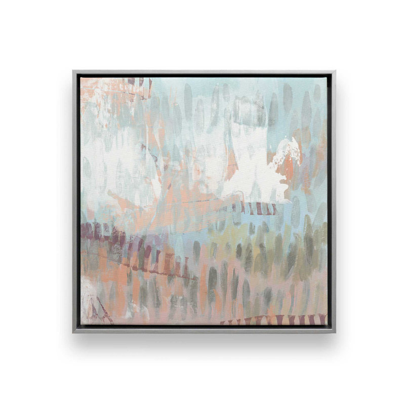 «Timed Notation II» par June Erica Vess, reproduction d'art sur toile, Argent argent, H 12 po x l 12 po
