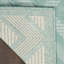 Tapis d'intérieur / extérieur 5 pi x 7 pi argyle turquoise et sarcelle