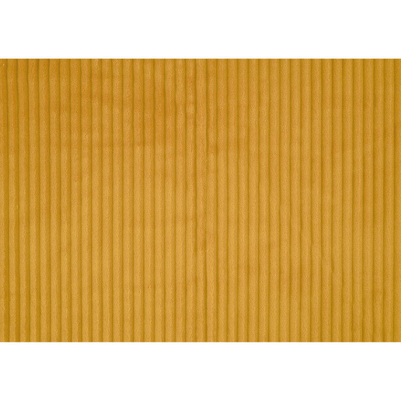 Fauteuil d'appoint pivotant à 360 degrés en velours côtelé, fabrication confortable en bois massif, Jaune