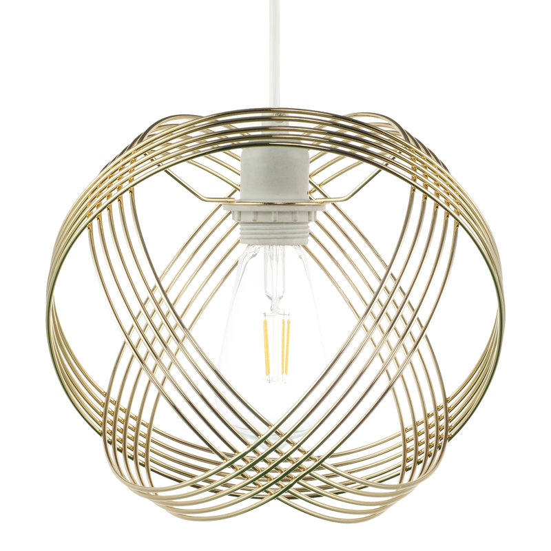 23cm H Metal Round Pendant Shade ( No Direct Attachment Method ) in Gold