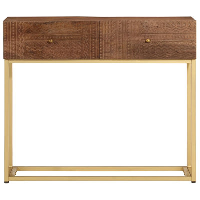 Viborg 90cm Solid Wood Top Console Table