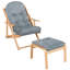 Crasia 82cm Long Reclining Single Chaise with Cushions