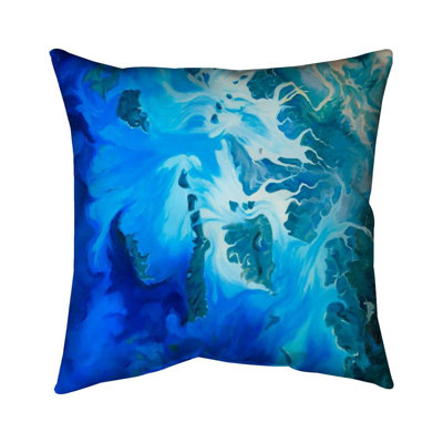 Satellite view of the mergui islands - 16"x16" Outdoors Throw pillow - Spun poly - Print on demand