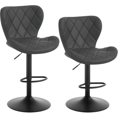 Mayetta Upholstered Adjustable Height Counter Stool with Metal Frame