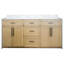 Ensemble de meuble-lavabo 72 po avec meuble blond et comptoir en marbre d'ingénierie-686328384