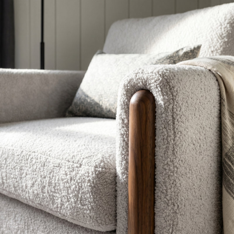 Chaise d'appoint rembourrée Arora, Gris