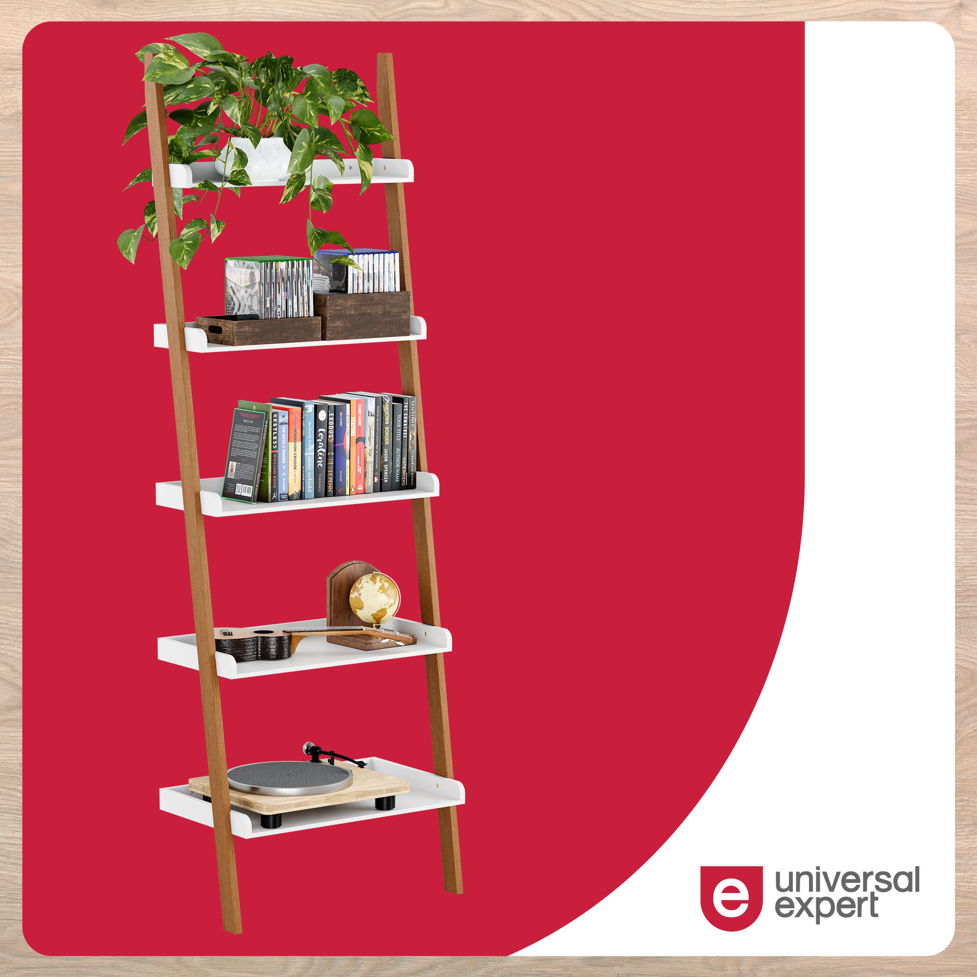 Universal Expert Modern Remus Ladder Bookshelf & Reviews Wayfair