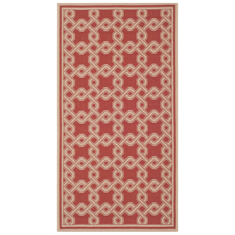 Gonde Geometric Red/Creme Area Rug
