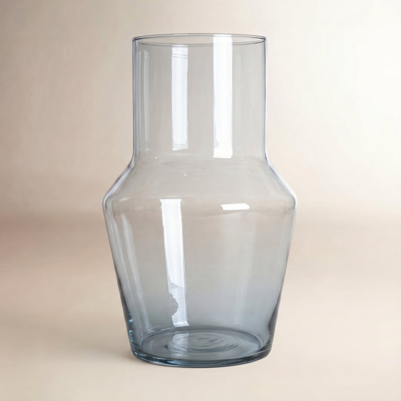 Vase en verre recyclé Evie, H 11,81 po x l 7,48 po x P 7,48 po, Clair