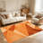 Orange Beige Triangle Geometric carpet-easy to clean, machine-washable, soft and comfortable; suitable for door mats, kitchens, living rooms, bedrooms, corridors, and laundry areas. Easy to clean, durable carpet for home decoration.-1558992358