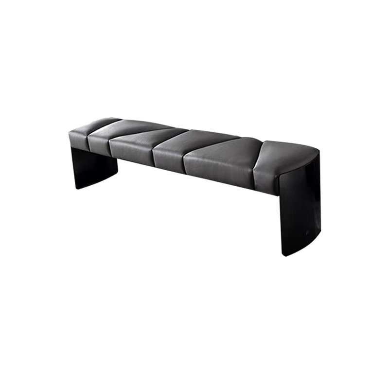 Banc rembourré en cuir véritable Juilliard, H 16,53 po x l 66,92 po x P 15,74 po