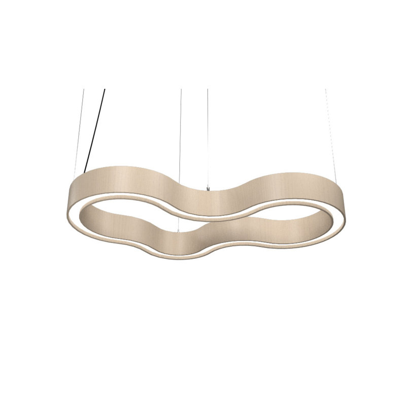 1 - Light LED Pendant, 4.72" H x 59.06" W x 32.68" D, Organic Cappuccino