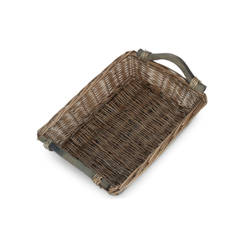 Borger Wicker Storage Tray Basket, 9cm H x 28cm W x 36cm D