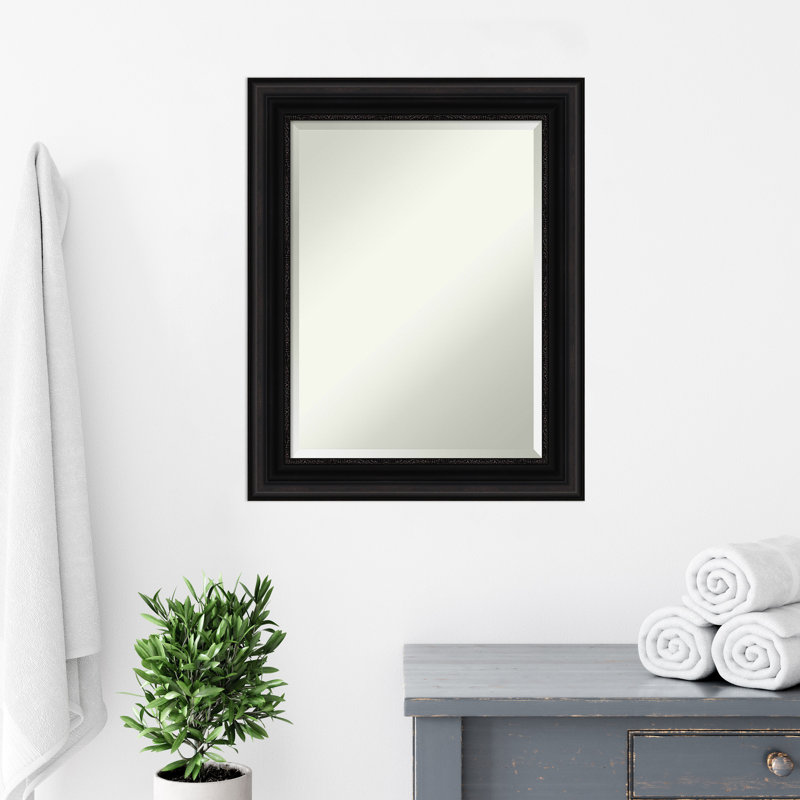 Miroir Ghazi, 30 po x 24 po, Noir antique