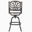 Tabouret pivotant en fonte d'aluminium