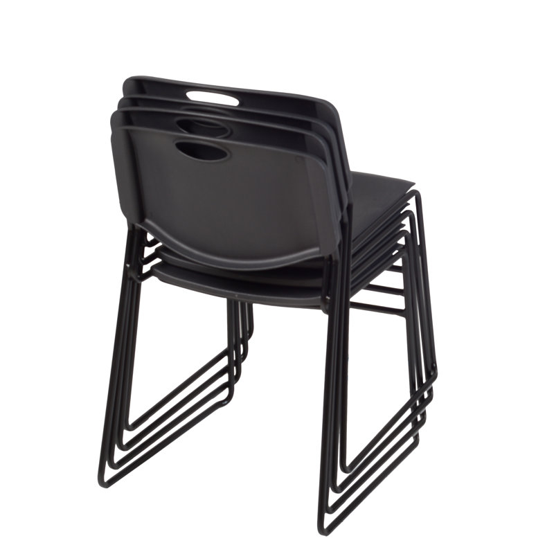 Chaise empilable Zeng, Noir