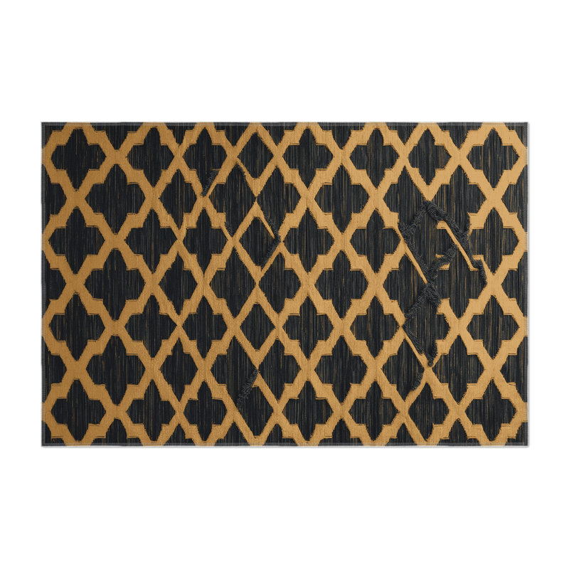 Tapis gris intérieur et extérieur Trellis, Rectangle 9 pi x 12 pi